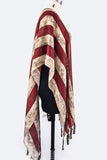 Women Casual Vintage US Flag Shaped One Size Shawl Zarnesh