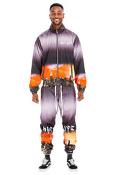 Men NYC Life LA Life Print Windbreak Track Suit | Zarnesh