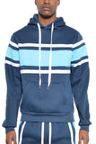 Men's Three Stripe Kangaroo Pocket Pullover Hoodie | Zarnesh