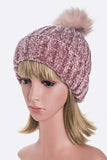 Women Chenille Texture Faux Fur Beanie | Zarnesh