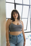 Women Plus Size Tattoo Mesh Racerback Bralette Zarnesh