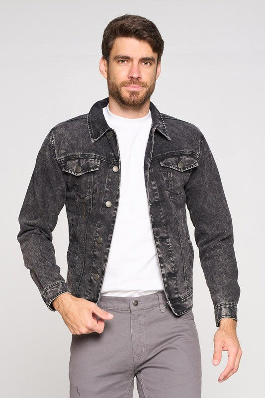 Men's Classic Denim Jacket - Black | Zarnesh