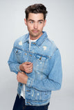Men's Denim Jacket with Distressed | Zarnesh
