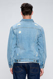 Men's Denim Jacket with Distressed | Zarnesh