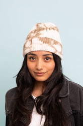 Women Tie Dye Cable Knit Beanie | Zarnesh