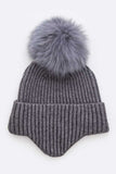 Women’s Genuine Fur Pom Soft Eared Beanie | Zarnesh