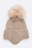 Women’s Genuine Fur Pom Soft Eared Beanie | Zarnesh