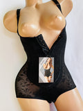 Women 65036 Floral Mesh Body Shaper With Straps zarnesh.com
