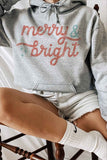 WOMEN'S MERRY AND BRIGHT GRAPHIC HOODIE PLUS SIZE | ZARNESH - Zarnesh