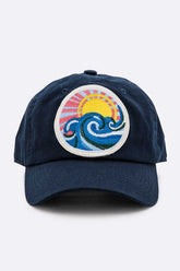 Women's Ocean And Sun Patch Cotton Cap | Zarnesh