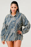 Women’s Be Creative Oversized Button Up Denim Jacket | Zarnesh