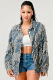 Women’s Be Creative Oversized Button Up Denim Jacket | Zarnesh