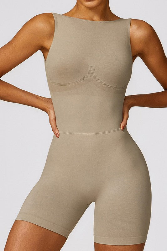 Women Seamless Cut Out Tight Supportive Fitting Yoga Jumpsuit Zarnesh