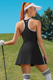Women Bra V Neck Racerback Tennis Dress with Shorts | Zarnesh