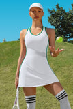 Women Bra V Neck Racerback Tennis Dress with Shorts | Zarnesh