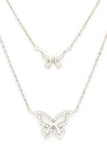 Women’s Layer CZ Butterfly Necklace | Zarnesh