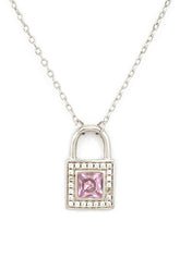 Women’s Pink Locket Cubic Zirconia Pendant Necklace | Zarnesh