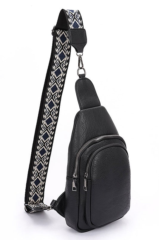 Women Guitar Strap Iconic Faux Leather Sling Bag | Zarnesh