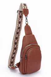 Women Guitar Strap Iconic Faux Leather Sling Bag | Zarnesh