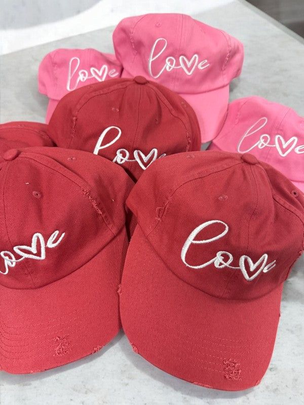 Women Love Local Distressed Premium Materia Embroidered Hat Zarnesh