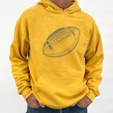 Men's Distressed Football Graphic Hooded Sweatshirt | Zarnesh