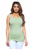 Women Seamless Body Con Fit Longline Hem Sleeveless Tank Top Zarnesh