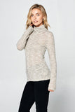 Women Long Sleeve Soft Knit Turtleneck Regular Fit Top Zarnesh