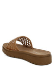 Women Woven Faux Sayura Woven Slip On Flatforms Sandal Zarnesh