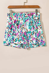 Athletic Leopard and Checkered High Waist Shorts | Zarnesh