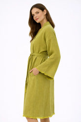 Cotton Muslin Lightweight Kimono Lounge Robe | Zarnesh