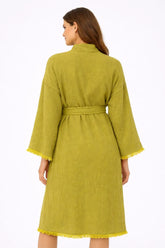 Cotton Muslin Lightweight Kimono Lounge Robe | Zarnesh