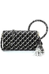 Cuff Handle Monogram Clutch Crossbody Bag | Zarnesh