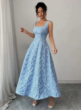 Floral A-Line Miss Sparkling Midi Dress | Zarnesh
