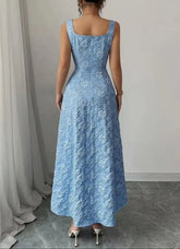 Floral A-Line Miss Sparkling Midi Dress | Zarnesh