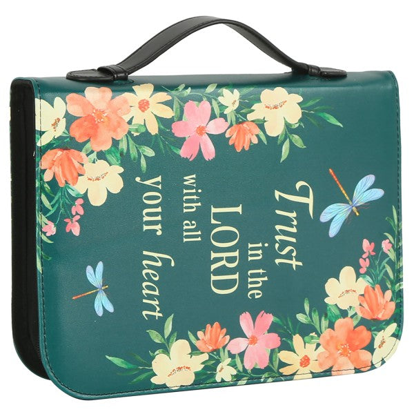 Flower Bible “Trust in the Lord” Bible Cover Handle Case Bag | Zarnesh