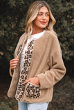 Women’s Leopard Plush Pocketed Jacket | Zarnesh