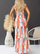 Island Print Bambi Long Maxi Dress | Zarnesh