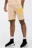 Men Lion Head Black and Gold Detail Shorts | Zarnesh