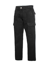 Men Cargo Cotton Zip Fly With Button High Rise Denim Pants Zarnesh