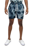 Men Cotton Tie Dye Elastic Waist Drawstring Welt Pockets Sweat Shorts Zarnesh