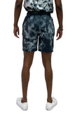 Men Cotton Tie Dye Elastic Waist Drawstring Welt Pockets Sweat Shorts Zarnesh