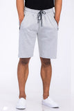 Men Plus Cotton Blend Elastic Waist with Drawstring Lounge Sweat Short Zarnesh