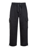 Men Heavyweight Elastic Waistband Drawstring Fleece Cargo Pant Zarnesh