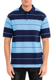 Men Old School Premium Pique Horizontal Stripes Polo Shirt Zarnesh