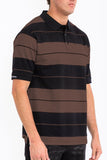 Men Plus Old School Pique Collar Regular Fit Stripe Polo Shirt Zarnesh