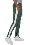 Men Single Stripe Ankle Zipper Track Pants | Zarnesh