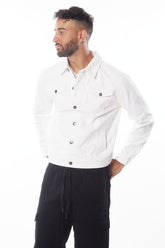 Men's White Denim Jacket | Zarnesh