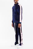 Men Plus Velour Track Jacket and Track Pant Set | Zarnesh