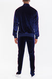 Men Plus Velour Track Jacket and Track Pant Set | Zarnesh