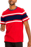 Men's 3-Stripes Cotton Tees Short Sleeve T-Shirt | Zarnesh